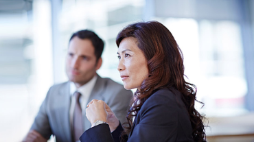 Business people talking in meeting
